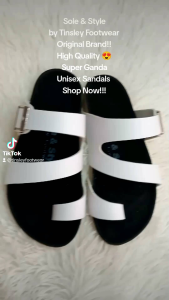 Sole&Style Clara White Black-footbed Sandals: Trendy Comfortable and Stylish Footwear for Women and Men