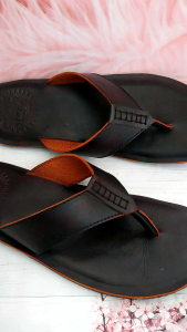SANDAL PRIA FULL KULIT SAPI 100% SAMPAI ALAS KAKI KODE 4108 COKLAT (PREMIUM QUALITY)