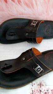 SANDAL PRIA FULL KULIT SAPI 100% SAMPAI ALAS KAKI KODE 4039 COKLAT ( PREMIUM QUALITY )
