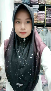 Hijab bergo pet Jersey printing gradasi by Aliya hijab