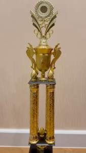 ถ้วยรางวัล ใบใหญ่ เปลี่ยนหัวตามชนิดกีฬาได้ มีหลายแบบ(กดแจ้งข้อความทางแชทหลังสั่งซื้อ)