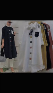 Tunik Lana Wanita Crinkle Airflow: Desain Terbaru & Atasan Kancing Depan