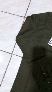 Kemko Poster Kerah Sanghai Polos Lengan Panjang Kemeja Koko Pria Dewasa