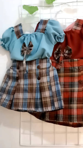 One Set Kamila Anak Korea Bahan Cerinkel