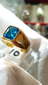 Cincin Batu Permata Blue Topaz Swiss: Desain Elegan untuk Aksesoris Perhiasan Wanita