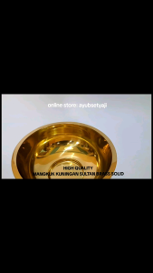 Mangkok Besar Kuningan Tempayan Sultan High Quality BRASS size no2 Dekorasi meja bejana tempat buah wadah air suci mangkuk spa antik mewah