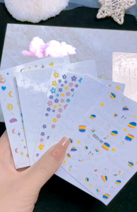 Sticker dán móng tay hình đám mây ánh sao siêu hot