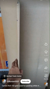 Single Face Corrugated Carton Roll 1 Meter - 48 Inches