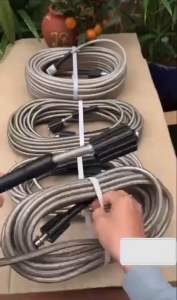 Ống Dây Xịt Rửa Xe Áp Lực Cao 3 Lớp Lõi 10M -15M -20M -30M Loại Tốt ( Ren 22mm )