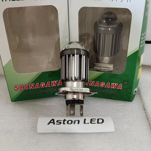 PROMO PAKET 2 Pcs Lampu LED Utama Depan 12 Volt H4 Laser High Low 2 Warna Putih -putih Bisa Untuk Motor dan Mobil