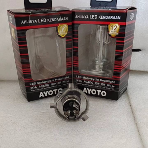 Lampu LED Motor AYOTO M3A vixion Utama watt 12+12 HI/LO H4 AC/DC PNP