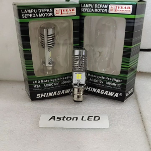 LAMPU LED DEPAN PETIR 6000K AC DC H6 SHINAGAWA 8 MATA LED PUTIH POLOS & SENJA BIRU UNIVERSAL