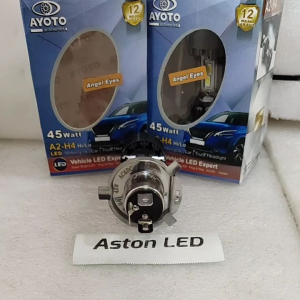 1buah Lampu LED MOTOR AYOTO A2-H4 & A3-H4 Warna Putih & Kuning PNP 45 Watt HI LOW Mobil Truck 12-24V