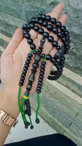 Tasbih tijani user black motif bulat T40