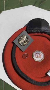 Baret Merah / Baret komando Kopassus Kopaska PP Kokam Grib satu set / baret camel / baret TNI / baret wool premium