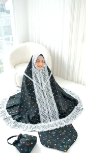 (CASHBACK) Dalanova - Mukena Sydney Blossom Series Mukena Best Seller Mukena Ciput Free Sajadah Dalanova