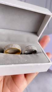 Cincin palladium titanium berlian xuping wanita CXB491