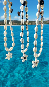 สร้อยคอเปลือกหอยธรรมชาติ ใส่เที่ยวทะเล เครื่องประดับ สร้อยคอหอยHand made