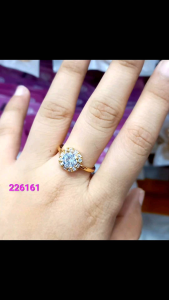 Cincin Wanita Aksesoris Perhiasan Lapis Emas 18k Antiluntur Free Box (Bisa COD) Permata Zircon Tidak Mudah Pudar