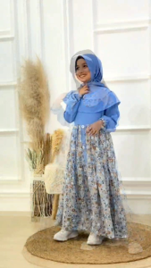 BAJU GAMIS MUSLIMAH ANAK PEREMPUAN CUTETRIK TERBARU KOREAN STYLE ANAK TANGGUNG DAN REMAJA TEENAGER VANIA