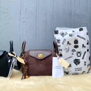 Tas Selempang Wanita Import Tas Bahu Cewek Bahan Beludru Kombinasi Pu 235072 3507