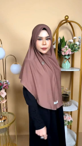 JILBAB INSTAN MALAY NON PET size L jersey airis by AL FAEZYA HIJAB