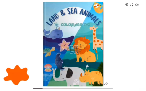 Land and Sea Animals Coloring Book Customize Name Trace Book For Kids or Toddlers Learning to Write & Count Coloring Buy 3 books get 1 free!***