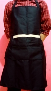 Apron Celemek Pelayan Barista Pria Bahan Katun Style Modern