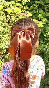 โบว์นักเรียน ทดแทน ขนาดโบว์ 4.5"*5.5" โบว์เด็กโต ประถม โบว์ผ้าซาติน โบว์เด็ก กิ๊บหนีบผม โบว์ติดปม