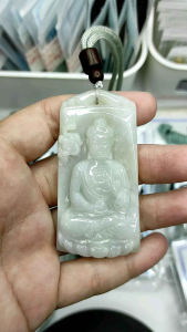 Mặt Dây Chuyền Phật A Di Đà – Ngọc Phỉ Thúy Tự Nhiên (Jadeite Type A) – Có Giấy Kiểm Định