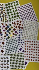 Stars Heart Sticker Cute Colorful Good Quality SG Seller Emoji Alphabet Animals Sticker Support Local Gold Color Trimming Star Shinny Gold Silver Blue Red Purple Star Happy Star Small Big Star Price Per Pcs mygiftskingdom