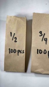 Satchel Kraft Paper Bag 100pcs Food-Grade Takeaway Packaging 1/2 & 3/4 Drakes Packaging Supplies