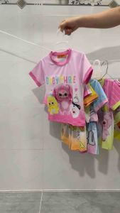 11-43kg labubu+capypara- baby three -  bộ đùi bé gái- Thun lạnh 3D bao đẹp mềm mịn mát!! 110