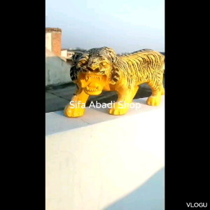 Pajangan Patung Macan Murah Unik Aesthetic Warna Kuning Besar