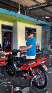 knalpot fiz r force one standar racing perut hitam model ahm suara super garing