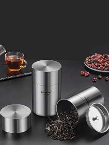 Hộp inox 304 đựng trà khô kín hơi thiết kế nắp kép bảo quản thực phẩm chống ẩm
