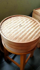 kukusan bambu bundar - klakat bulat 40 cm - kukusan dimsum bambu - kerajinan kukusan bambu Jogja