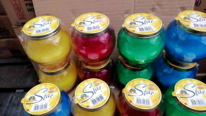 Liwanag Star Candle in Container (S#263) Sold per Piece Size: 1/4"Diameter x 3-1/2" Height Color Available: Red Green Blue Yellow. Burning Time: 24 Hours. Perfect use for all Occasions