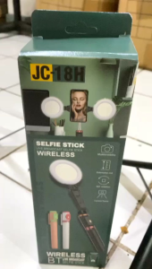 TONGSIS TRIPOD BLUETOOTH PANJANG 170CM + LAMPU LED SELFIE SELFIE STICK JC18H