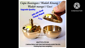 Wadah Mangsi Tinta Kuningan Cupu Kendi Kuningan Guci Bokor Brass SOLID Wadah Batu merah delima MD mangkuk Holder Dupa Tempat Bakar dupa Hio Hiolo Cawan air Perlengkapan Keagamaan