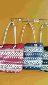 ALWATAS songket Tas wanita Totebag kekinian Totebag motif baru Tote bag murah Tas wanita Tas kuliah Tas sekolah Tas pengajian ibu ibu