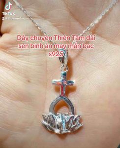 Dây chuyền mặt Thiên Tâm đài sen bình an may mắn bạc s925 vĩnh viễn bảo hành