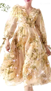 TM 91944 Dress Daisha floral maxi dress import