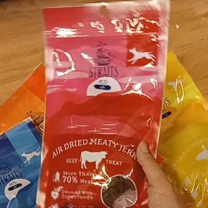 Ready Stock Straits Air Dried Meaty Jerky Lamb Treat More Than 70% Meat Enhanced With Superfoods Handmade In UK