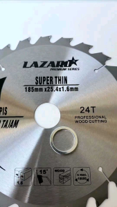 Mata Gergaji Kayu Circular Saw Blade Super Thin 7" inch × 24 T TCT Super Tajam Lazaro