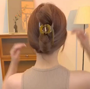 Size lớn 13cm kẹp tóc nhựa cỡ to hình trái tim kẹp sau đầu cho nữ