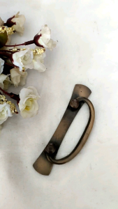 Tarikan laci antik polos 12 cm Asli Kuningan Handle Laci