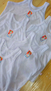 6 PCS Singlet kaos dalam bayi / anak Balita PAUD TK SD  perempuan Cowok putih polos S M L XL XXL termurah