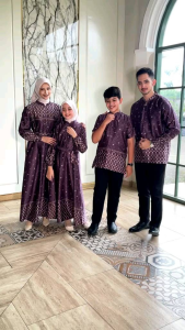 Etnic Family Set - Baju Couple Sarimbit Pasangan Keluarga Gamis Kemeja Lengan Panjang Ayah Ibu Anak Silk Premium Baju Couple Kondangan Keluarga Couple Gamis Kemeja Baju Lebaran Terbaru Modern Kekinian