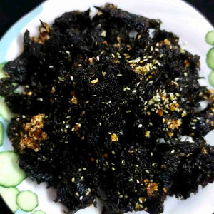 Rong biển sấy ớt ăn liền 100g rong biển sấy ớt không tỏi ăn vặt